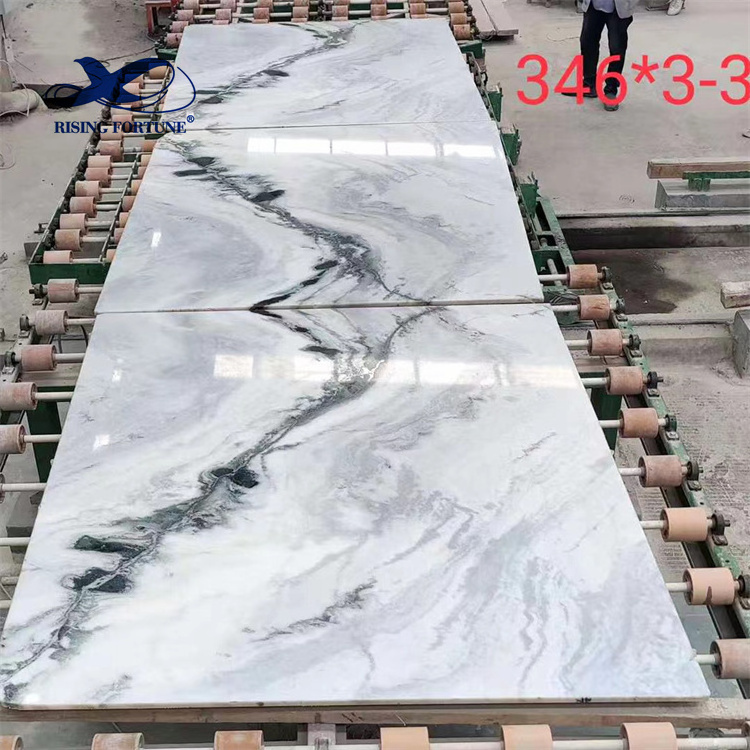 Polished Panda Marble Wall Flooring Countertop Stairs Paving Panda Marble Slab Tiles With White or Grey Veins