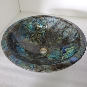 Labradorite stone wash basin sink