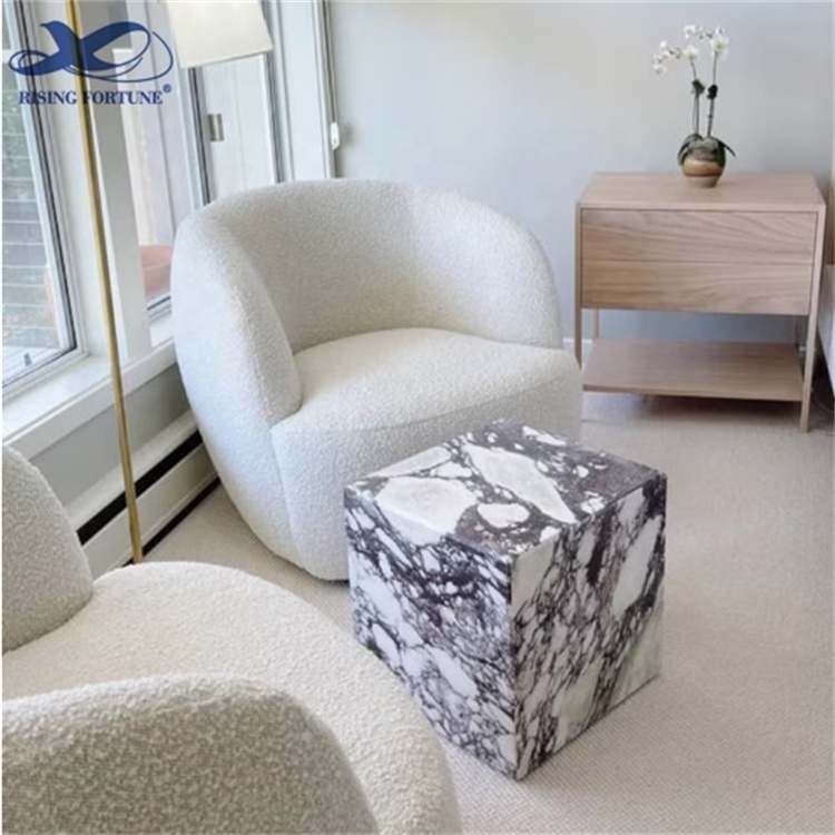 Modernsquare shape Calacatta marble furniture marble plinth coffee table for home decoration