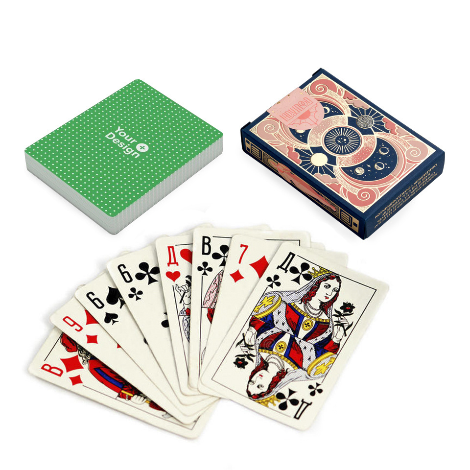 Custom Design Logo Printing Plastic Pvc Waterproof Poker Deck Blank Paper Holographic Playing Card With Box