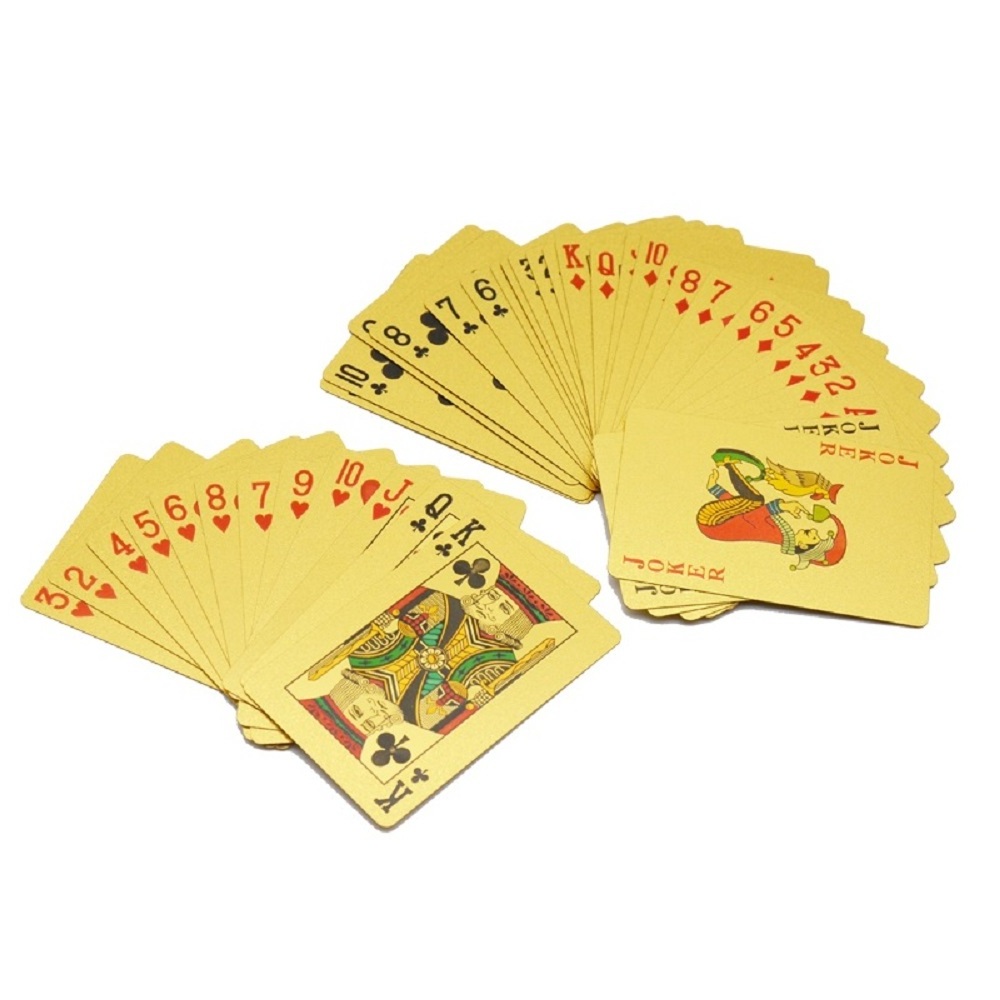 Custom Printing Paper Material Gold Poker Playing Cards