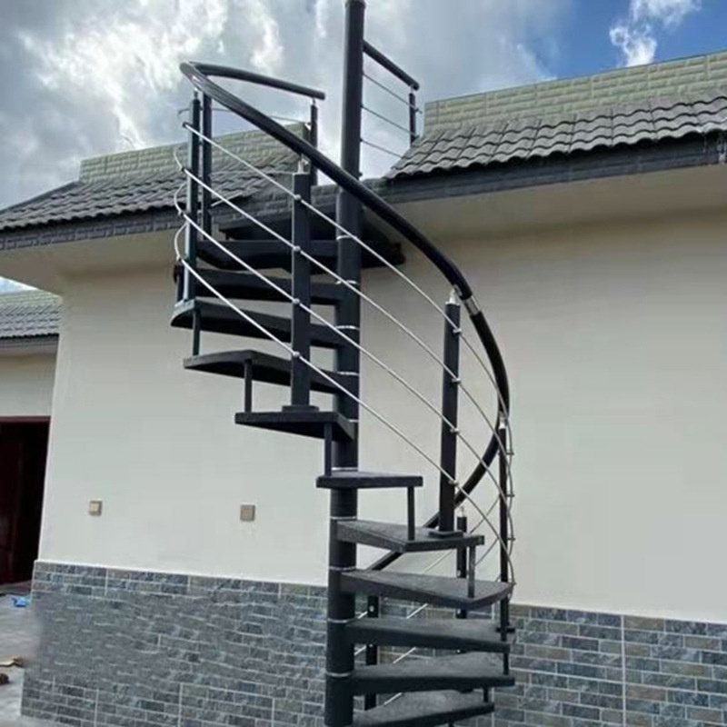 hot sale Outdoor metal building material fire escape stairs & outdoor metal staircase galvanizing fire escape for warehouse