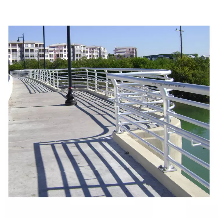 Factory price guard rail bridge balcony balustrades stainless steel aluminum metal outdoor stair railing handrail