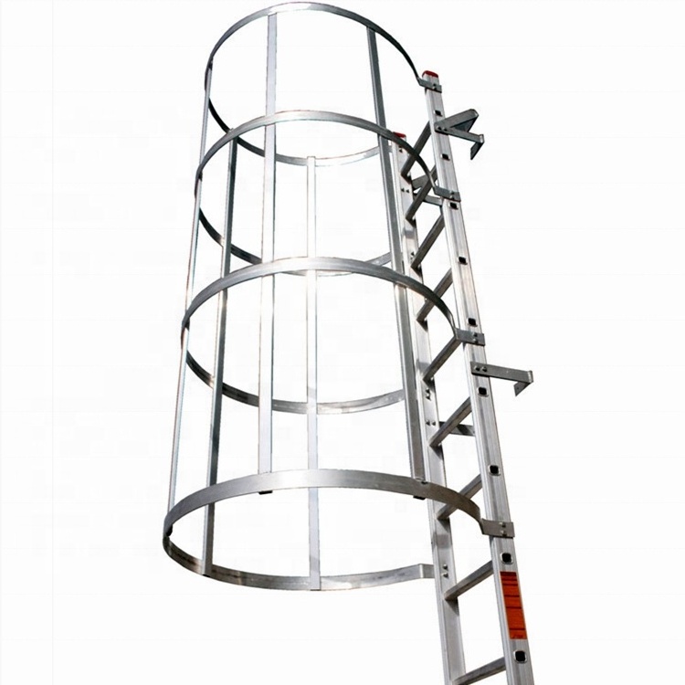 Secure Roof Access Welded Fixed Steel/Aluminum Construction Ladder