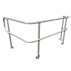 Simple modern designs tubular steel handrail balcony galvanized handrail brackets for terace