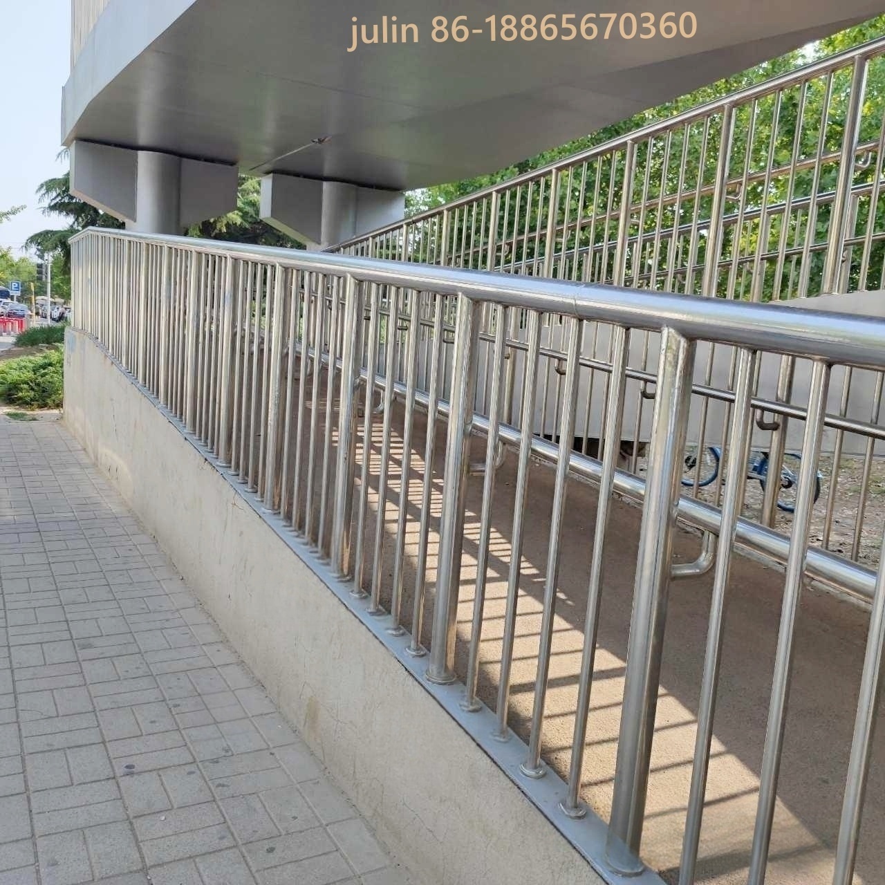 metal stairs with railing  stainless steel stair railing