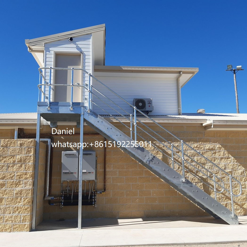 Outdoor exterior custom design metal galvanized steel staircase