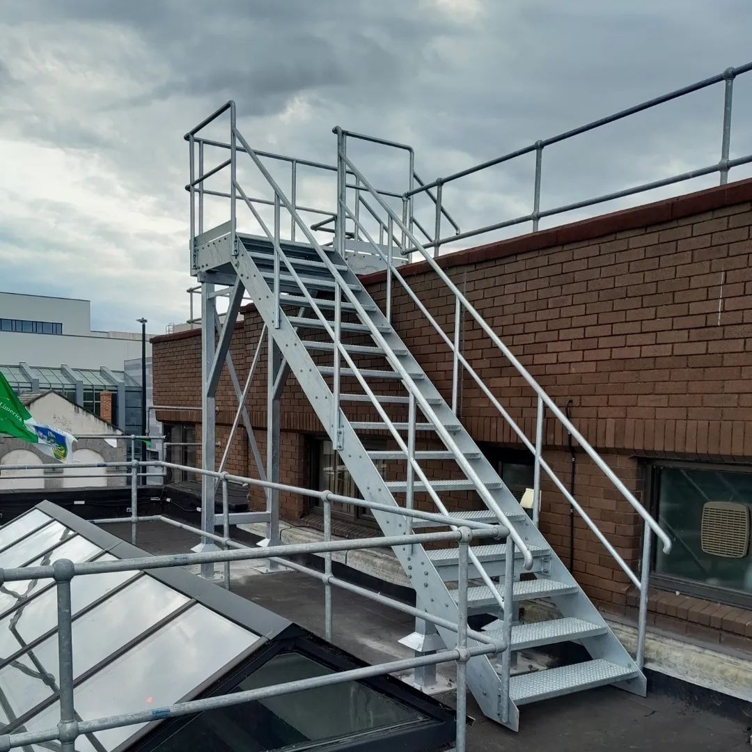 industrial stairs and catwalks outdoor metal fire escape stairs