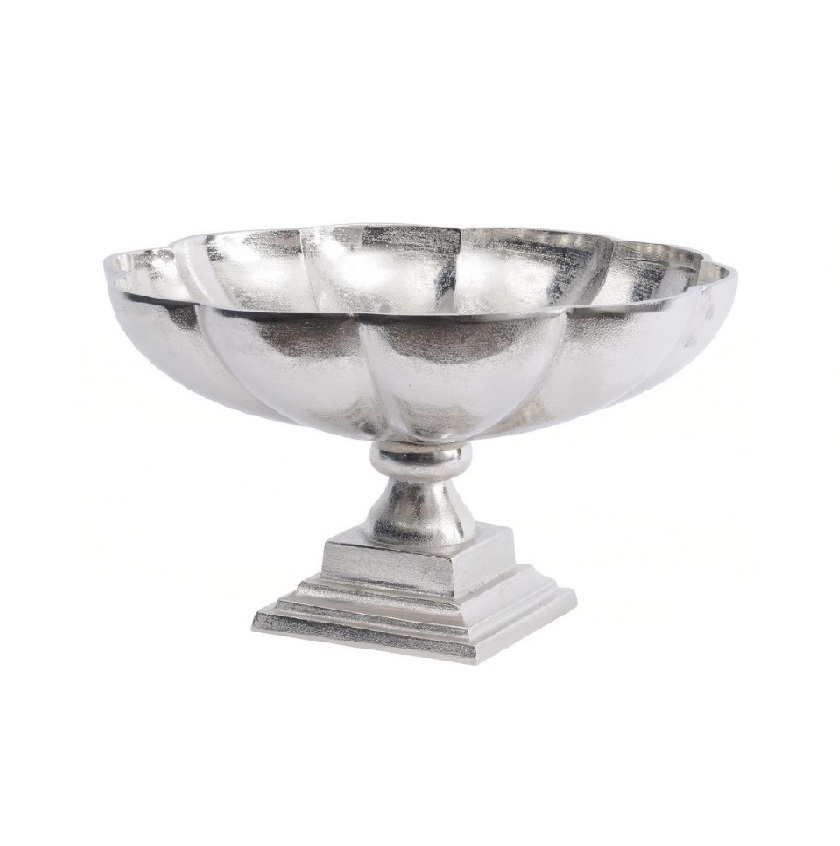 Cast Aluminum Bowl With Mirror Polish Finishing Serving Bowl Metal Fruit Serving Bowl with Gold Colored Finishing