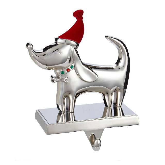 Hot Selling 2024 Silver Customized Shaped Deer Christmas Hook Metal Hanger Stocking Holder Direct Buy From Indian Exporter