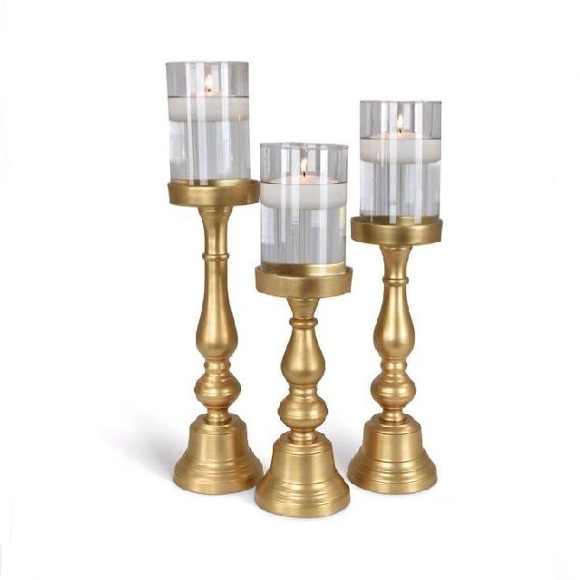 Luxury Silver Plated Candle Holder For Wedding Decoration Metal Candle Stand Latest Candelabra Candle Light Holder