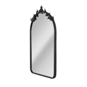 OEM Customized Vintage Designed Mirror Head West Vintage Arched Black Ornate Metal Frame Available At Reasonable Price In India