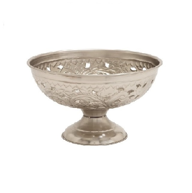 Cast Aluminum Bowl With Mirror Polish Finishing Serving Bowl Metal Fruit Serving Bowl with Gold Colored Finishing