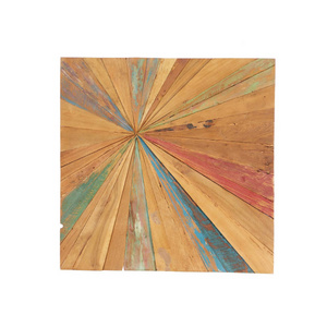 Decorative Living Room Multicolor Starburst Teak Wood Wall Art Decor For Home Decoration Bulk Supply Manufacturer