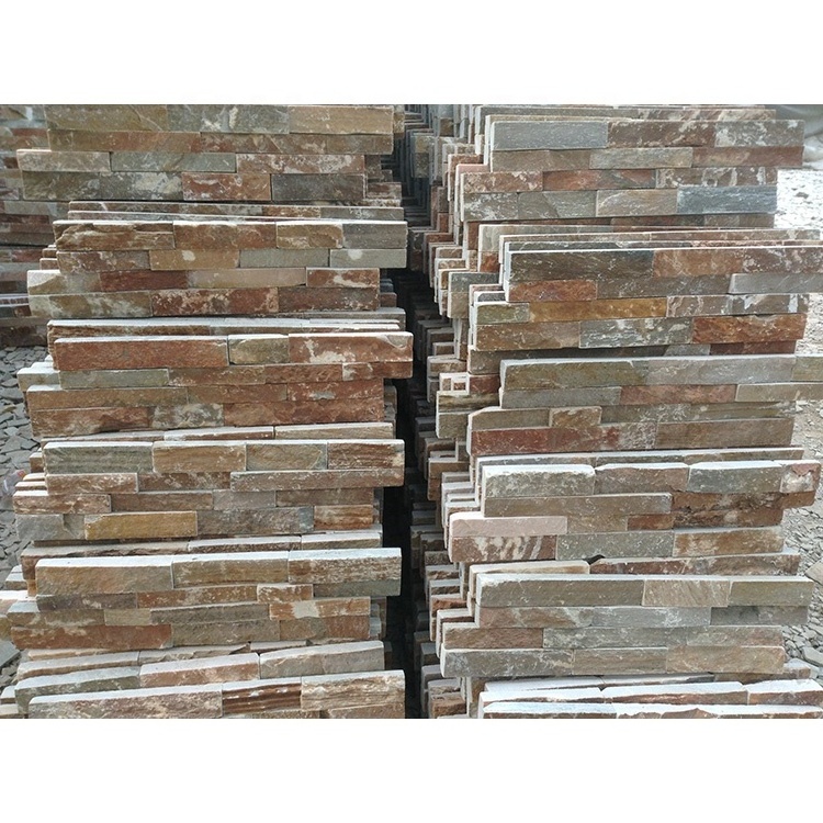 Natural culture stone veneer panels for house exterior wall cladding