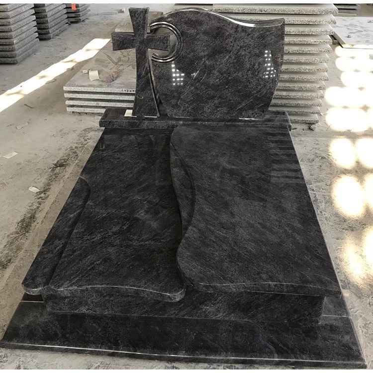 Black granite memorial headstone tombstone slab grave stones and monuments