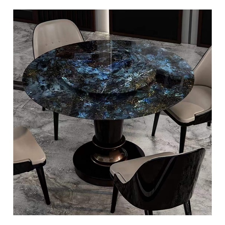 Wholesale labradorite blue granite slab for countertop and stone dining table