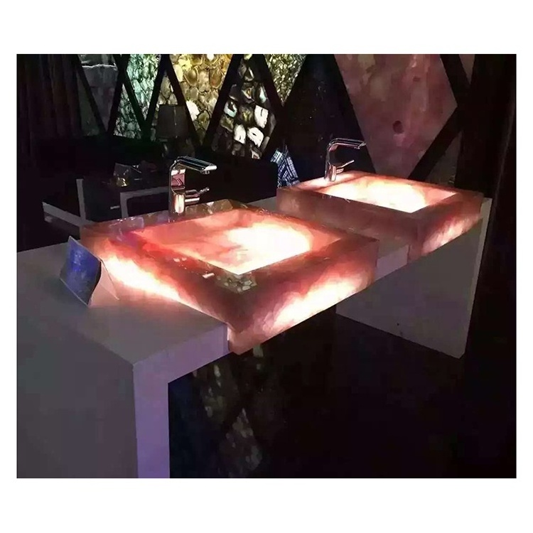 Luxury internal backlit large pink rose quartz crystal slab for countertop