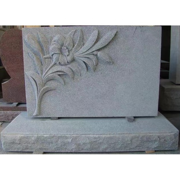 Custom cemetery stone engraving blank granite gravestones in graveyard