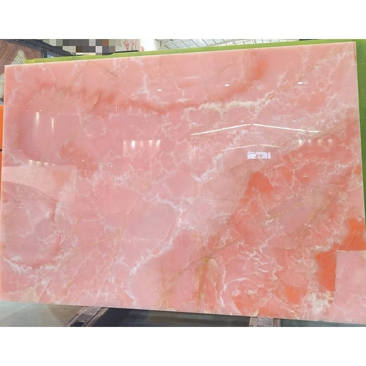 Wholesale translucent lady onyx marble pink onyx tile and slab for house interior design