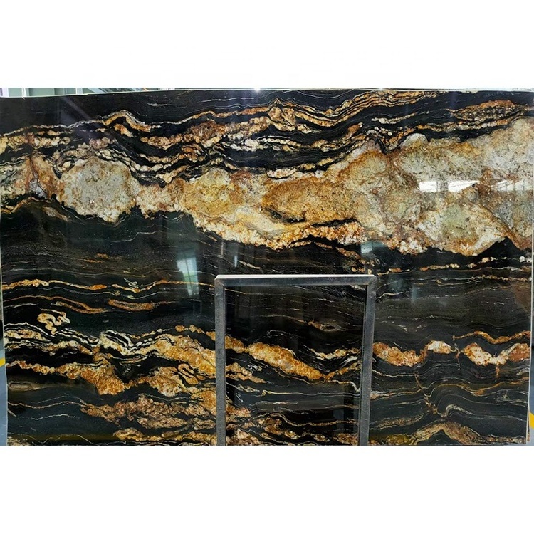 Good price black spectrus fusion taurus granite slab for kitchen countertops