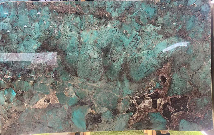 Amazonite turquoise blue green quartzite slab for countertop floor wall design