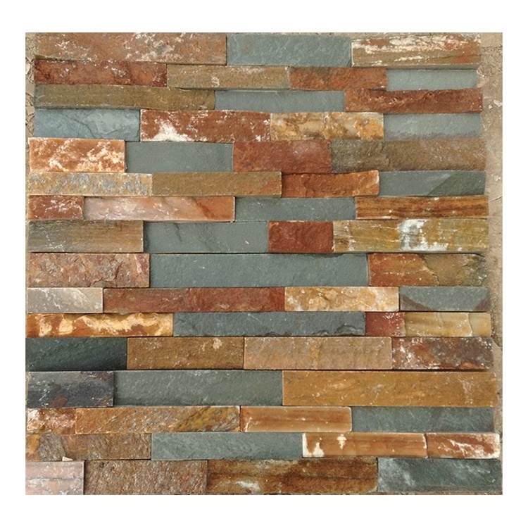 Cultured stone veneer split faced exterior slate brick tiles for walls