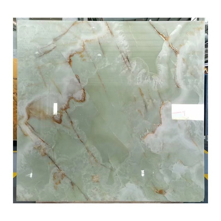 High end wall panels green onyx marble slabs for bathroom wall surround