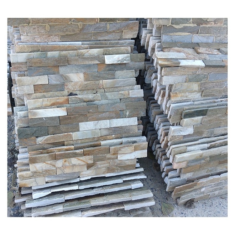 Natural brick wall cladding slate pencil exterior stone for house outdoor