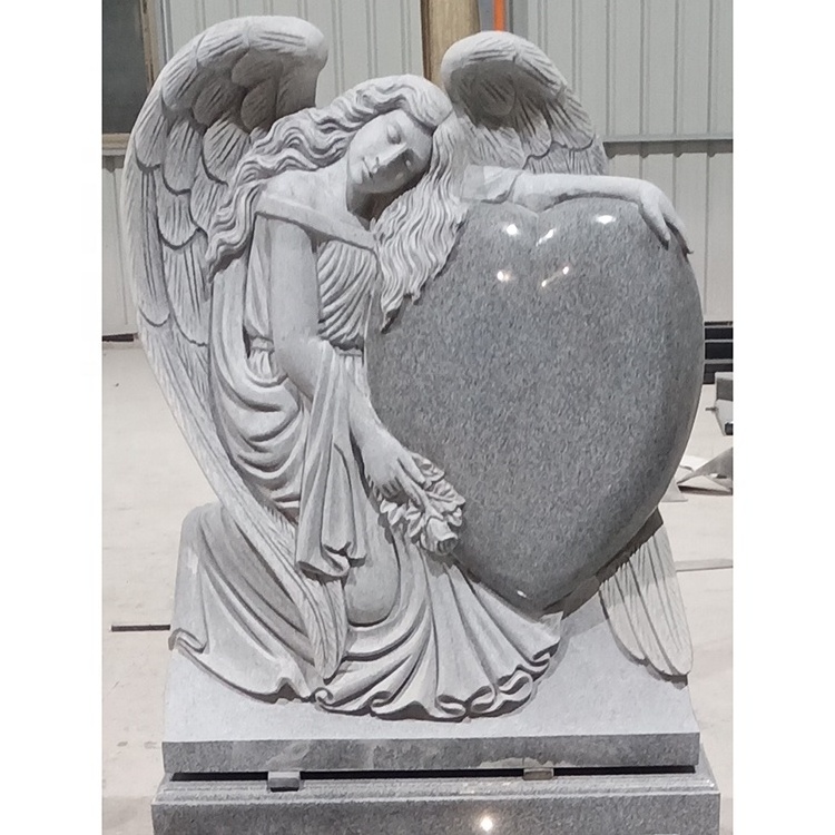 Cemetery monuments cremation guardian angel heart headstones designs for graves