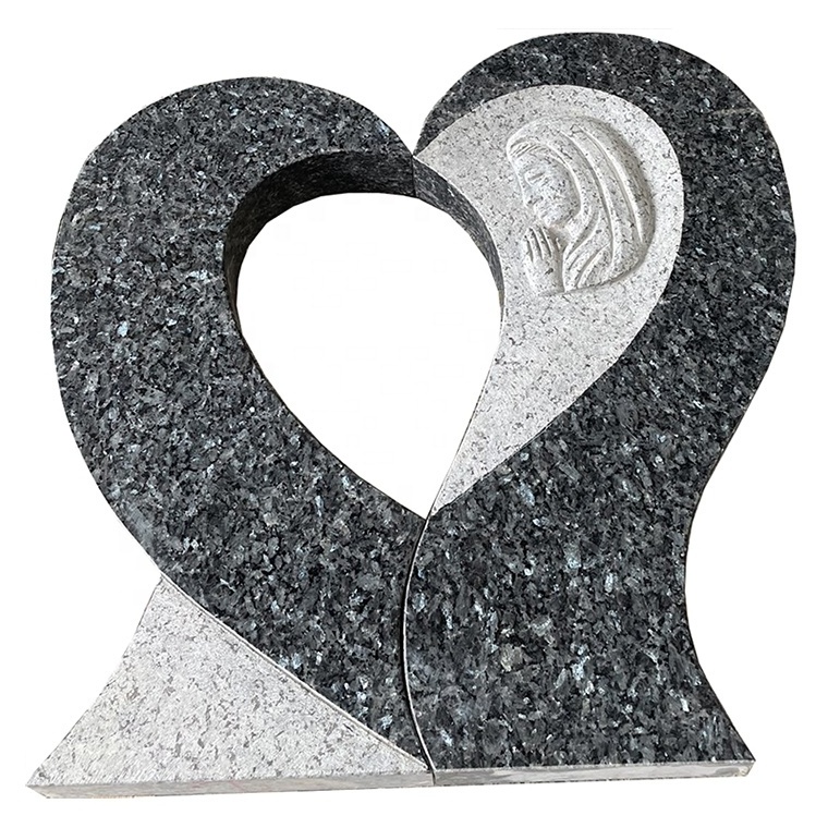 Custom cemetery stone engraving blank granite gravestones in graveyard