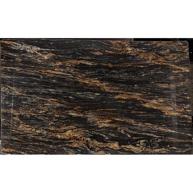 Belvedere quartzite titanium cosmic black gold granite for wall and countertops