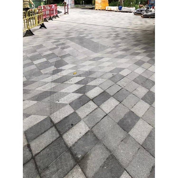 Wholesale price outdoor dark grey granite tiles driveway paving stone