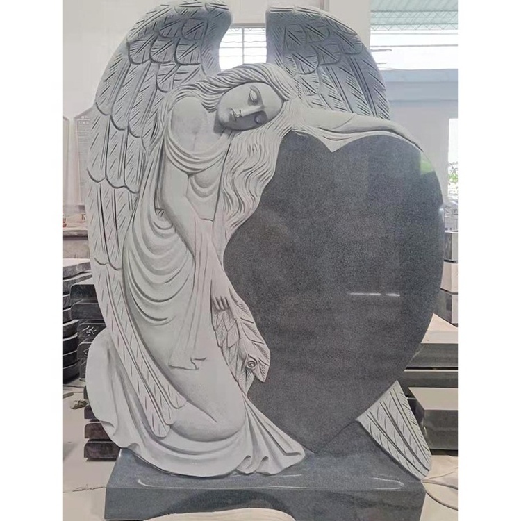 Cemetery monuments cremation guardian angel heart headstones designs for graves