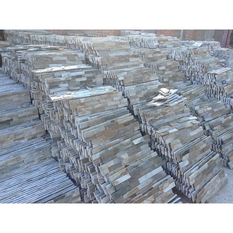 Natural culture stone veneer panels for house exterior wall cladding