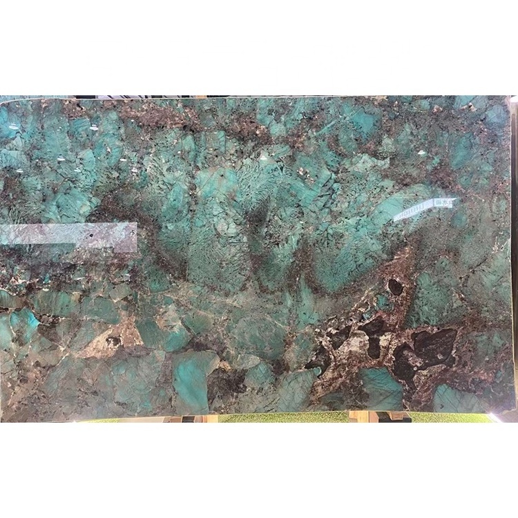 Amazonite turquoise blue green quartzite slab for countertop floor wall design