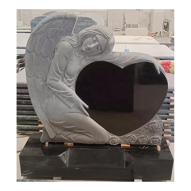 Cemetery monuments cremation guardian angel heart headstones designs for graves