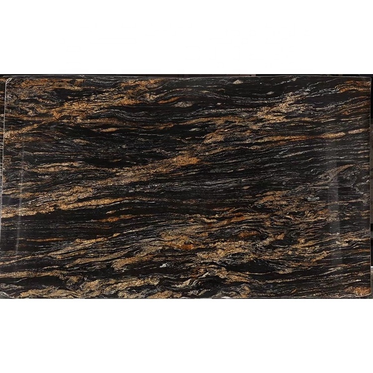 Belvedere quartzite titanium cosmic black gold granite for wall and countertops