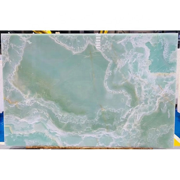 High end wall panels green onyx marble slabs for bathroom wall surround