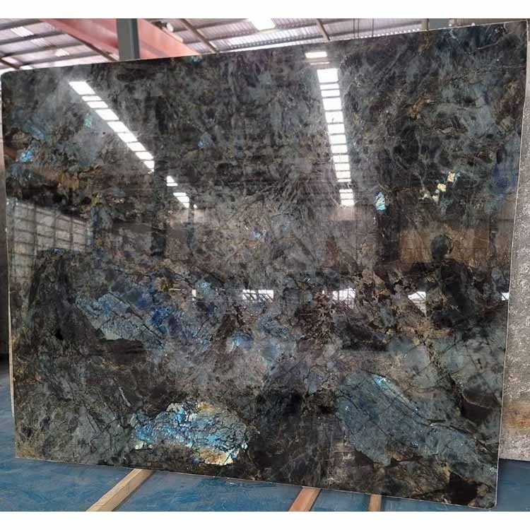 Wholesale labradorite blue granite slab for countertop and stone dining table