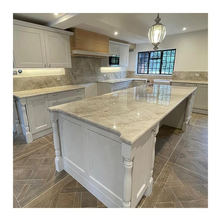 Best granite stone beige taj mahal quartzite kitchen island countertops