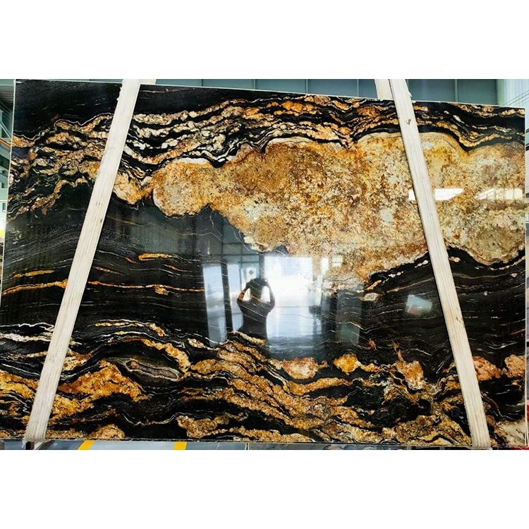 Good price black spectrus fusion taurus granite slab for kitchen countertops