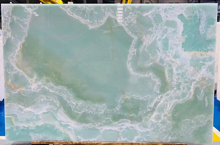 High end wall panels green onyx marble slabs for bathroom wall surround