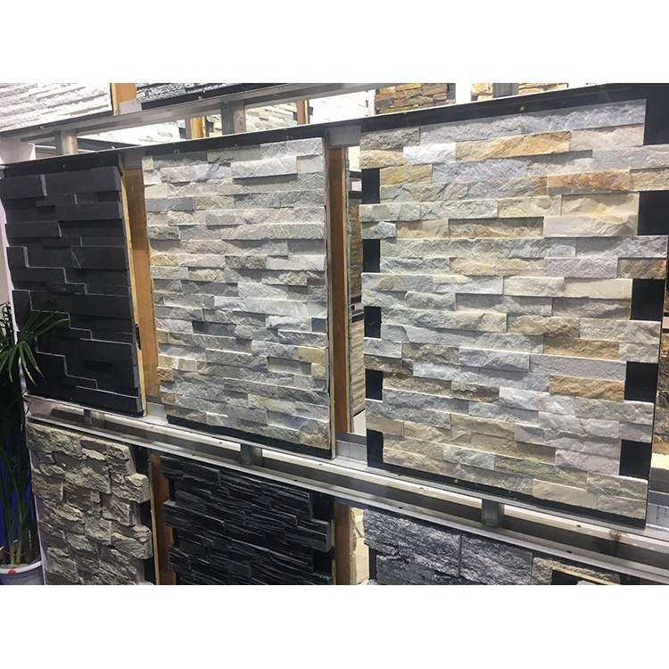 Natural culture stone veneer panels for house exterior wall cladding