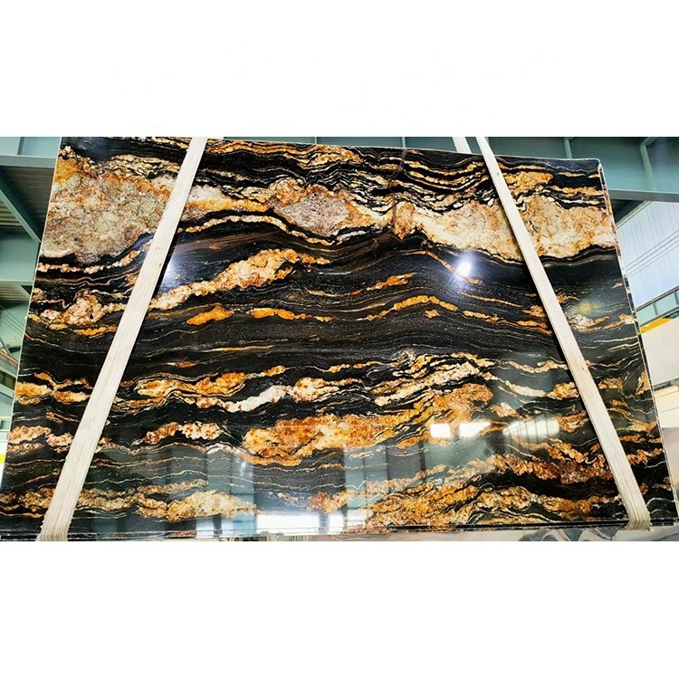 Good price black spectrus fusion taurus granite slab for kitchen countertops