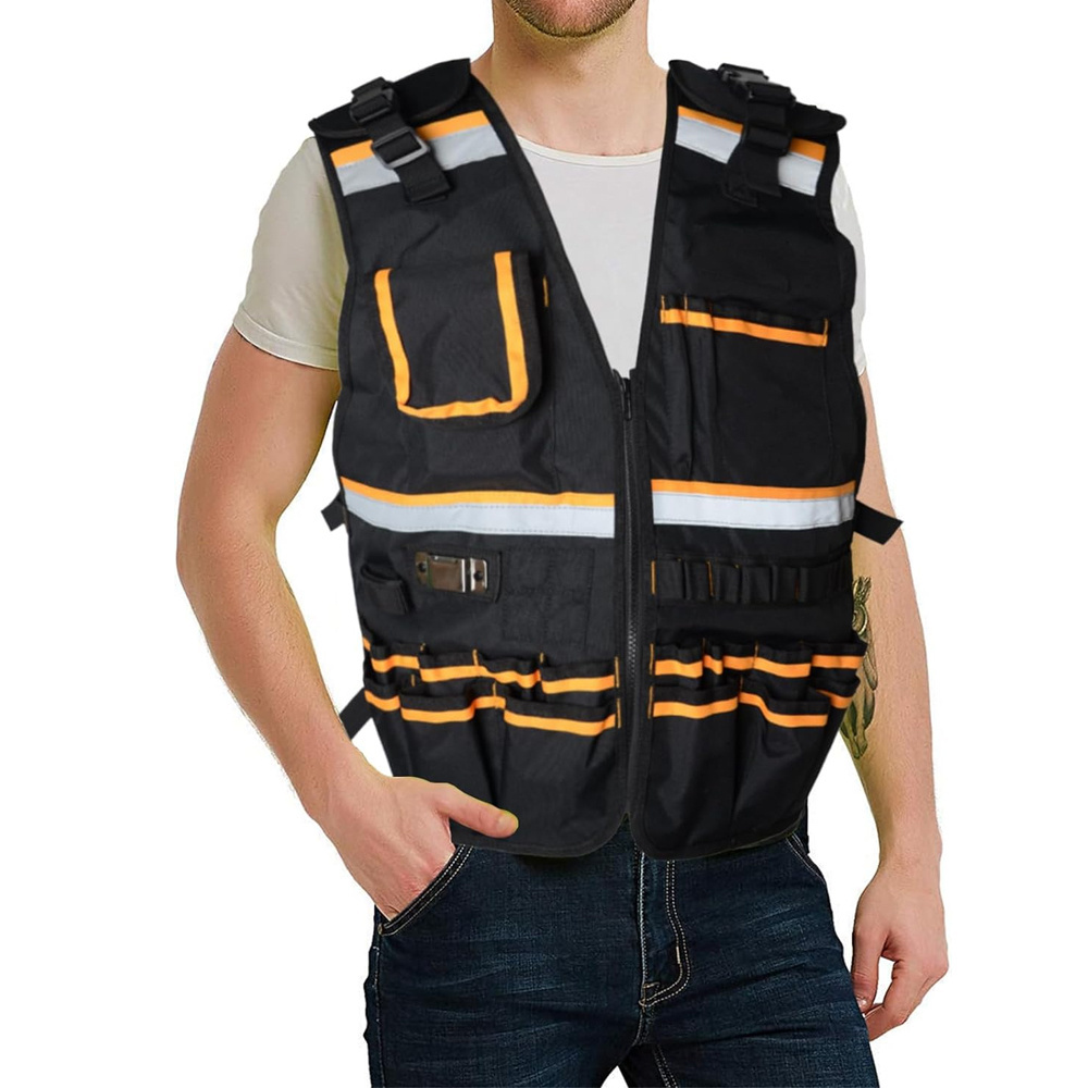 High Visibility Reflective Safety Vests Traffic Construction Vest With Functional Pockets Security Jacket