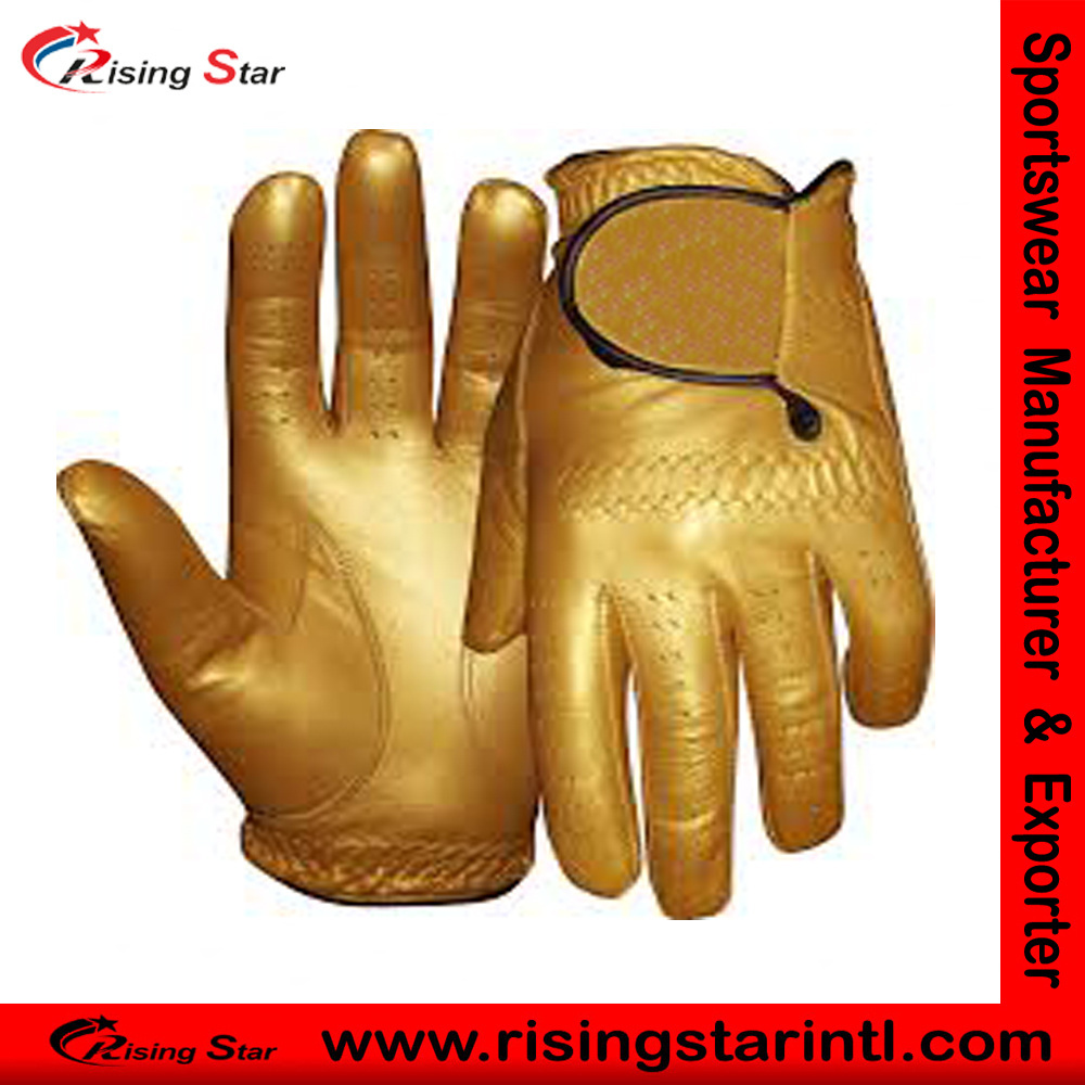 wholesale custom logo leather golf gloves