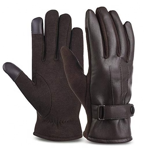 touch screen leather driving gloves ,ladies men winter warm touch screen leather driving gloves