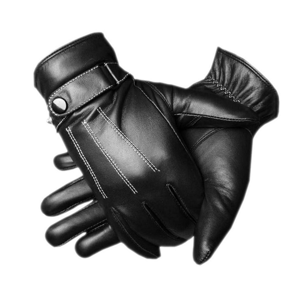 Wholesale price High quality Women Men Warm Winter Dressing Genuine Leather Glove Double Face Leather Glove