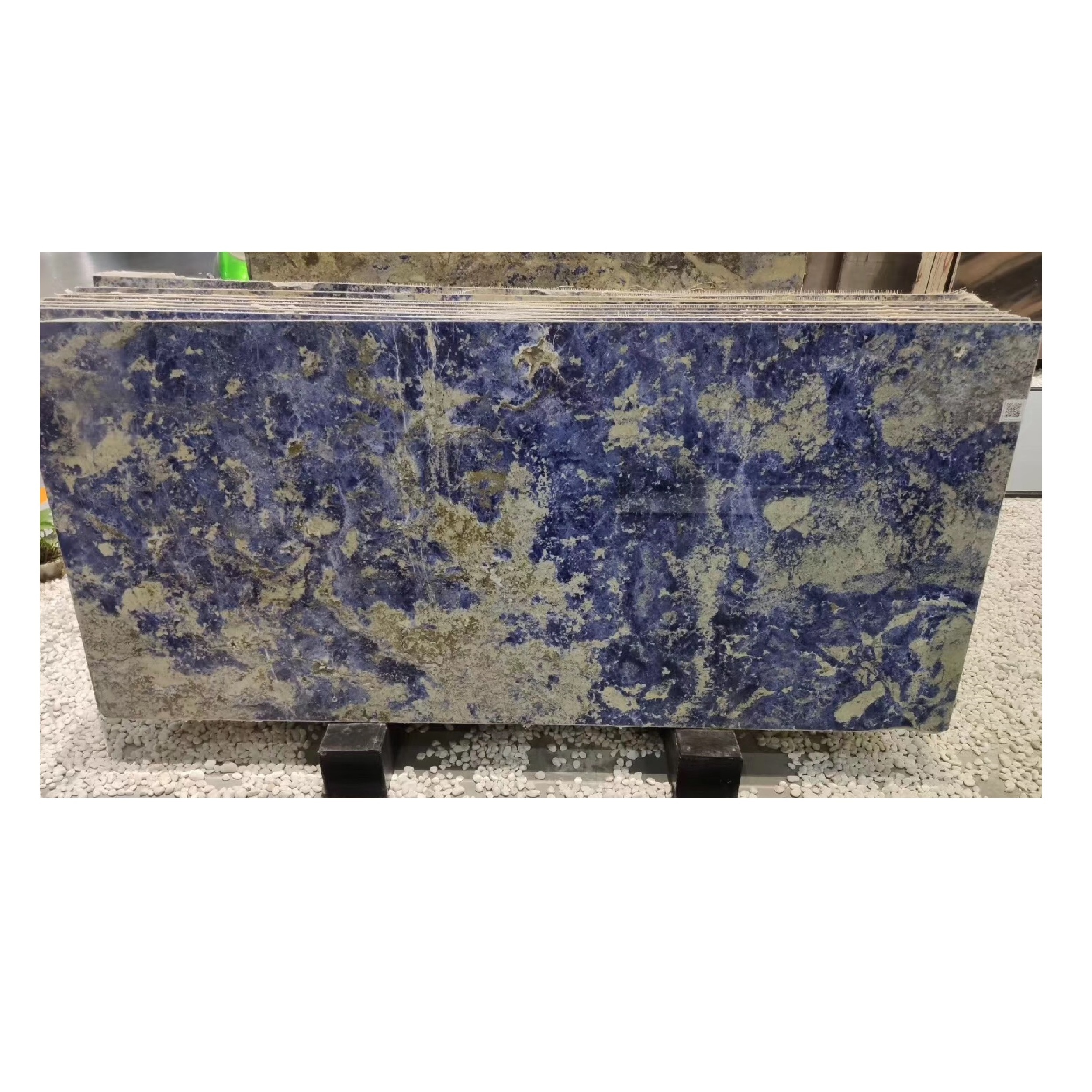 Natural Famous Blue Luxury Marble Azul Bahia Composite Wall Cladding Laminated Panel Flooring Cover Slab Pattern Tiles